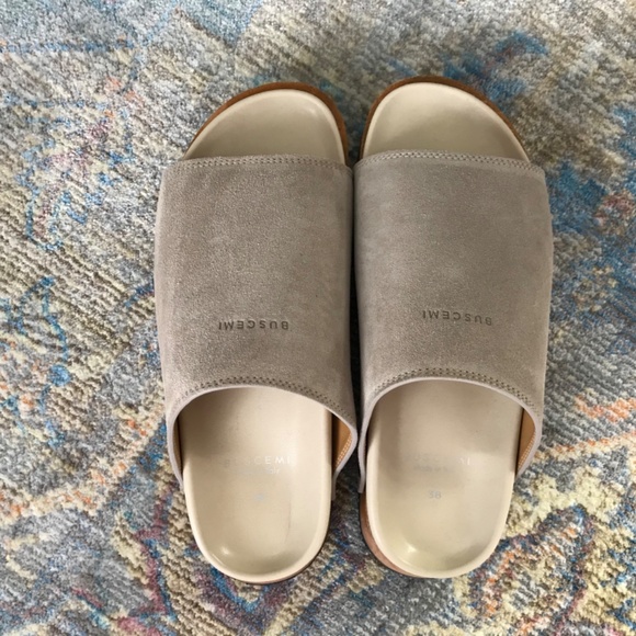 Buscemi Topanga Suede Slide Sandals - Picture 5 of 7